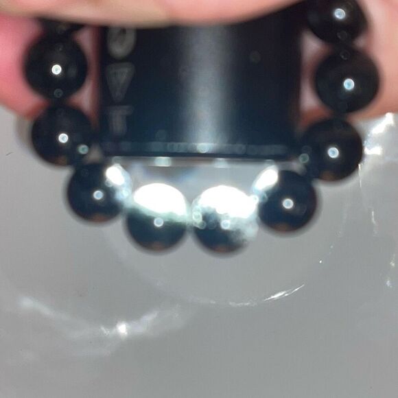 Black tourmaline in quartz 8mm stretch bracelet Crystal 7 inches ONE NEW - Picture 10 of 13